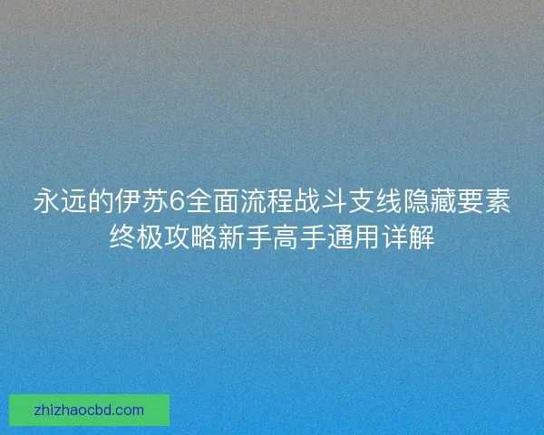 永远的伊苏6全面流程战斗支线隐藏要素终极攻略新手高手通用详解
